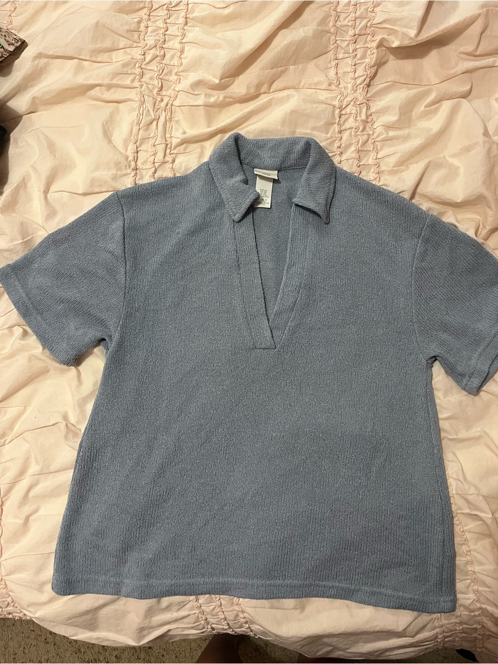 H&M Light Blue Short Sleeve Knit Polo